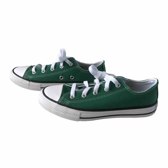 CONVERSE ALL STAR Amazon Green Canvas Low Top Sneakers Youth Size 2 - 20.5 CM - Picture 3 of 9